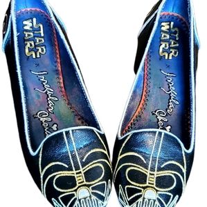 STAR WARS IRREGULAR CHOICE DARTH VADER WOMEN'S FLATS SHOES SIZE 7 BLACK NIB